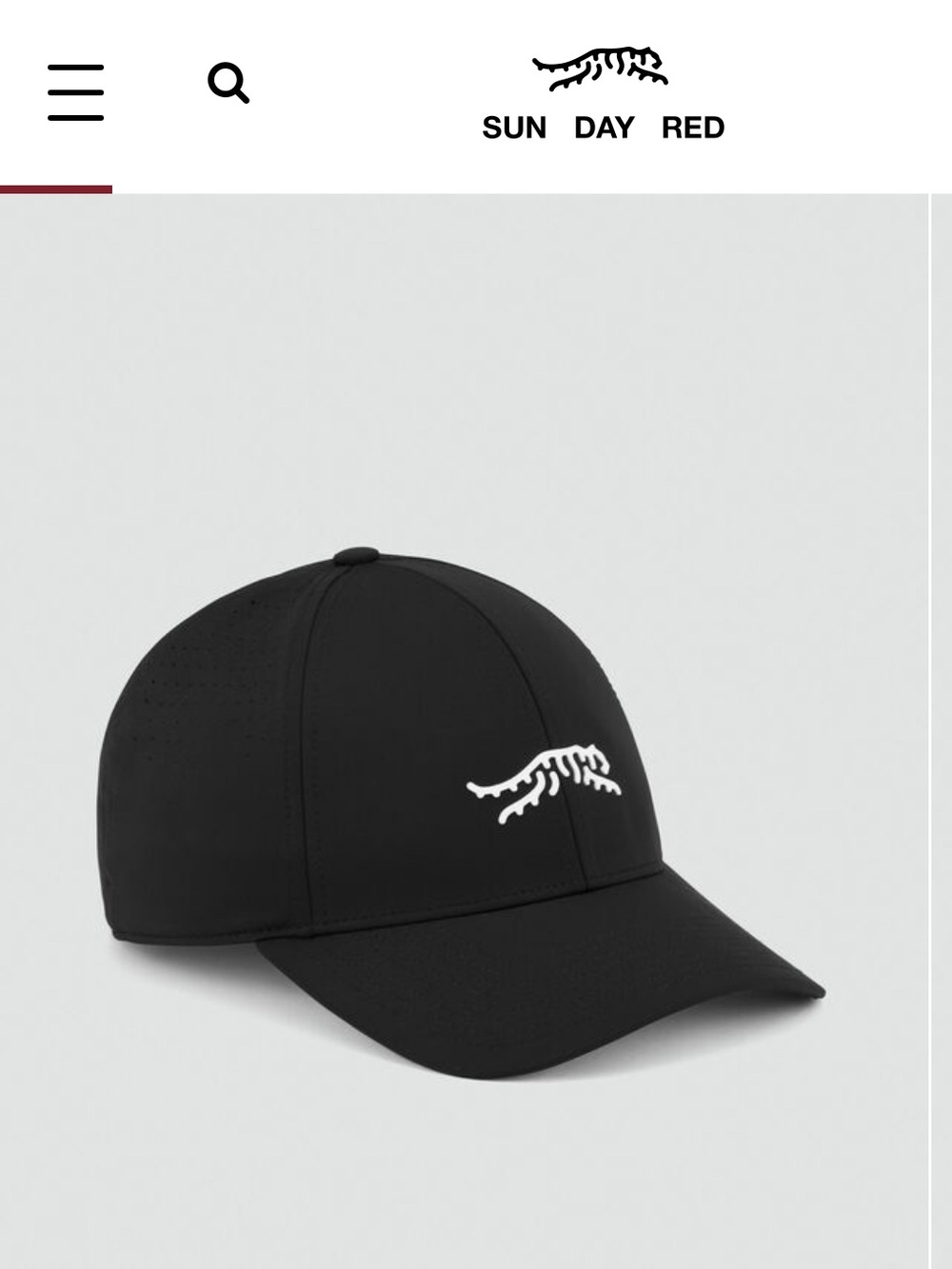 Men's Black Hat with White Embroidered Crest